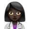 Woman Health Worker: Dark Skin Tone emoji on iPhone