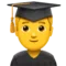 Man Student emoji on Apple iOS 13.1