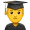 Man Student emoji on iPhone
