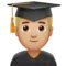 Man Student: Medium-Light Skin Tone emoji on Apple iOS 11.2