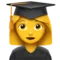 Γυναίκα Φοιτήτρια emoji στο iPhone (iOS 17.4)