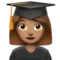 Γυναίκα Φοιτήτρια: Μεσαίος Τόνος Δέρματος emoji στο iPhone (iOS 17.4)