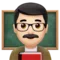 Man Teacher: Light Skin Tone emoji on iPhone