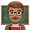 Man Teacher: Medium Skin Tone emoji on Apple iOS 10.2