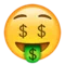 Money-Mouth Face emoji on Apple iOS 9.1