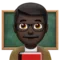 Man Teacher: Dark Skin Tone emoji on iPhone