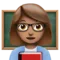 Woman Teacher: Medium Skin Tone emoji on iPhone