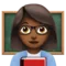 Kvinnlig lärare: Mellanmörk hudton emoji på iPhone (iOS 11.2)