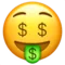 Money-Mouth Face emoji on Apple iOS 12.2