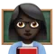 Woman Teacher: Dark Skin Tone emoji on iPhone