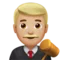 पुरुष जज: मध्यम-हल्का त्वचा का रंग iPhone पर इमोजी (iOS 10.2)