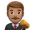 Man Judge: Medium Skin Tone emoji on iPhone