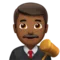 ️ Man Judge: Medium-Dark Skin Tone emoji on Apple iOS 17.4