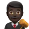 Man Judge: Dark Skin Tone emoji on iPhone