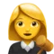 Woman Judge emoji on iPhone