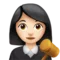 ️ Woman Judge: Light Skin Tone emoji on Apple iOS 11.2