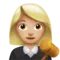 ️ Woman Judge: Medium-Light Skin Tone emoji on Apple iOS 15.4