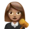 Woman Judge: Medium Skin Tone emoji on iPhone