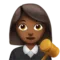 ️ Woman Judge: Medium-Dark Skin Tone emoji on Apple iOS 17.4