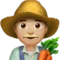 Man Farmer: Medium-Light Skin Tone emoji on iPhone