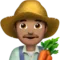 Fazendeiro: Tom de pele médio emoji no Apple iOS 17.4