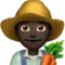 Man Farmer: Dark Skin Tone emoji on iPhone