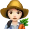 Woman Farmer: Light Skin Tone emoji on Apple iOS 14.2