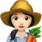 Woman Farmer: Light Skin Tone emoji on iPhone