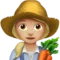 Woman Farmer: Medium-Light Skin Tone emoji on iPhone (iOS 14.6)