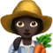 Woman Farmer: Dark Skin Tone emoji on iPhone
