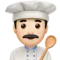 Man Cook: Light Skin Tone emoji on iPhone