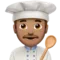 Manlig kock: Mellanfärgad hudton emoji på iPhone (iOS 11.2)