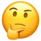Thinking Face emoji on Apple iOS 17.4