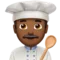 Mandlig kok: Mellem-mørk hudtone emoji på Apple iOS 10.2