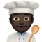 Man Cook: Dark Skin Tone emoji on Apple iOS 17.4