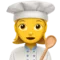 Kvindelig kok emoji på Apple iOS 12.2