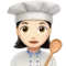 Woman Cook: Light Skin Tone emoji on Apple iOS 11.3