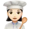 Woman Cook: Light Skin Tone emoji on iPhone