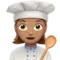 Woman Cook: Medium Skin Tone emoji on iPhone (iOS 13.1)