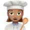 Woman Cook: Medium Skin Tone emoji on iPhone