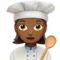 Woman Cook: Medium-Dark Skin Tone emoji on iPhone