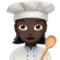 Woman Cook: Dark Skin Tone emoji on Apple iOS 14.5