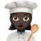 Woman Cook: Dark Skin Tone emoji on Apple iOS 17.4