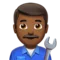 Mekanik Lelaki: Ton Kulit Sederhana Gelap emoji di Apple iOS 13.2