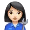 Woman Mechanic: Light Skin Tone emoji on iPhone (iOS 13.1)