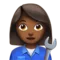 Woman Mechanic: Medium-Dark Skin Tone emoji on iPhone (iOS 14.6)