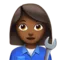 Woman Mechanic: Medium-Dark Skin Tone emoji on Apple iOS 17.4