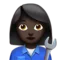 Woman Mechanic: Dark Skin Tone emoji on iPhone