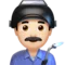 Man Factory Worker: Light Skin Tone emoji on iPhone (iOS 12.1)