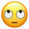Face with Rolling Eyes emoji on Apple iOS 17.4